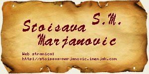Stoisava Marjanović vizit kartica